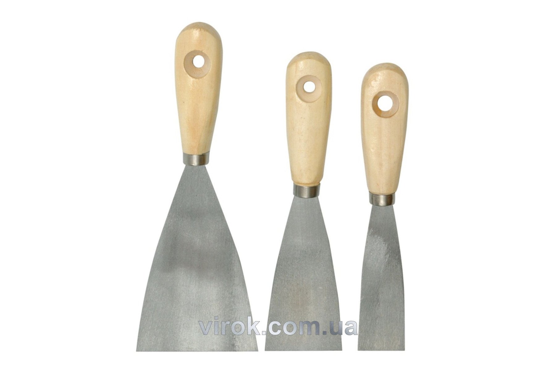 VOREL Набор шпателей с деревянной ручкой 3шт 06130