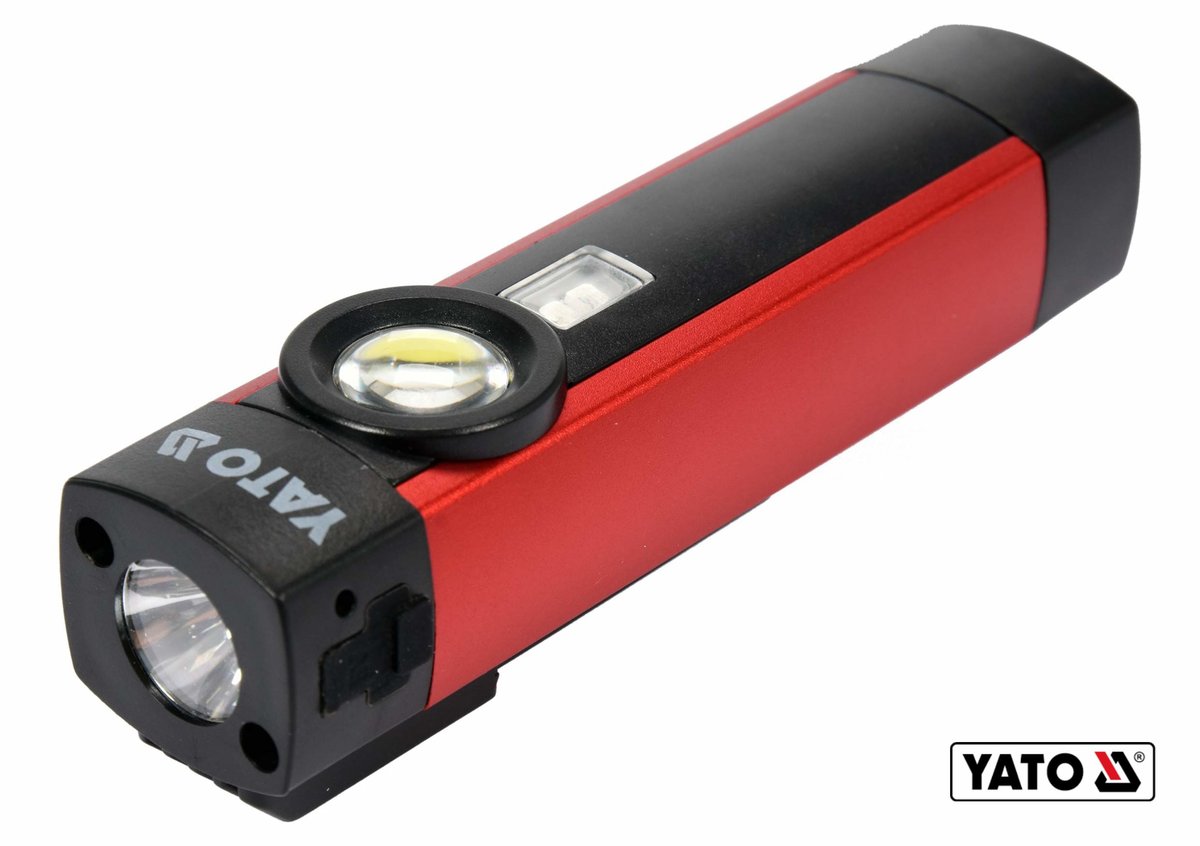 YATO Ліхтар світлодіодний акумуляторний YATO : Li-Ion 3.7 В 2 Агод, 5 Вт, 3 режими: УФ, 200/300 lm  
