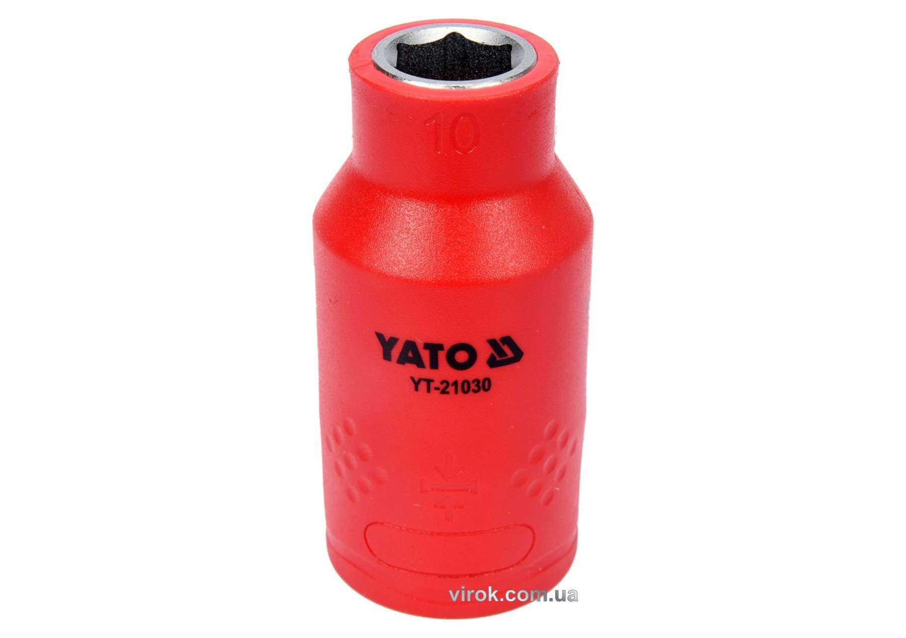 YATO Головка торц. діелектр. 6-гранна YATO : квадрат 1/2", М= 10 мм, L= 55/38 мм,VDE корпус до 1000V