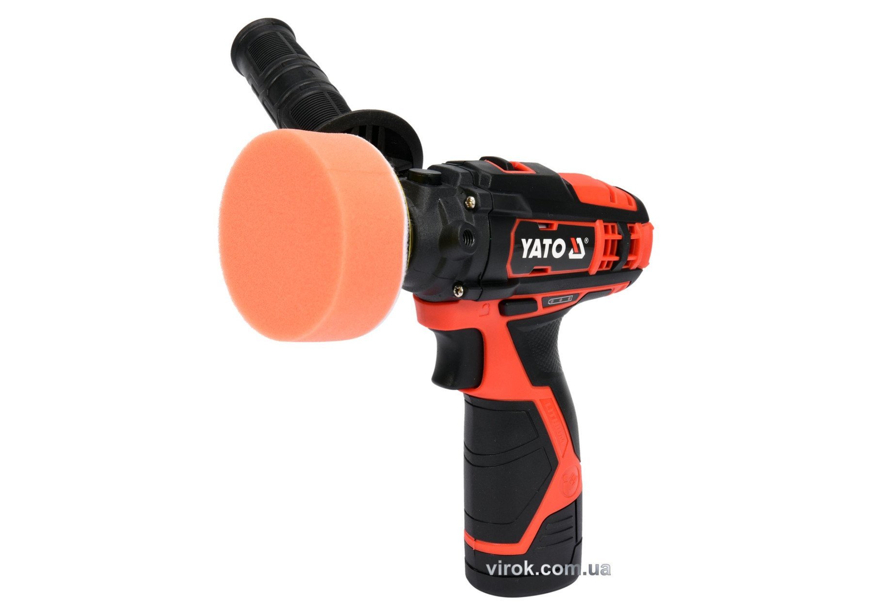 YATO Полірувальна машина акумуляторна YATO: Li-Ion 12В, 2 Агод, 2 режими, диск Ø= 80 мм, шпинд. Ø=8м