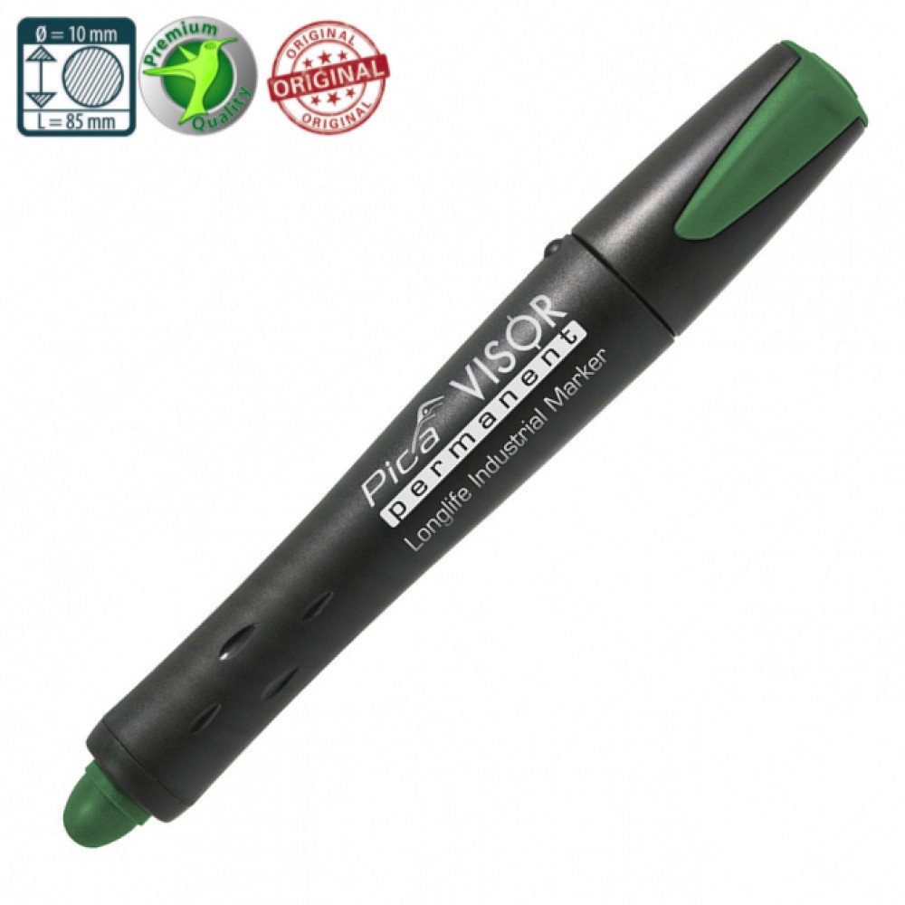 PICA Сухий промисловий маркер PICA VISOR permanent Longlife Industrial Marker 990/36, зелений | 990/