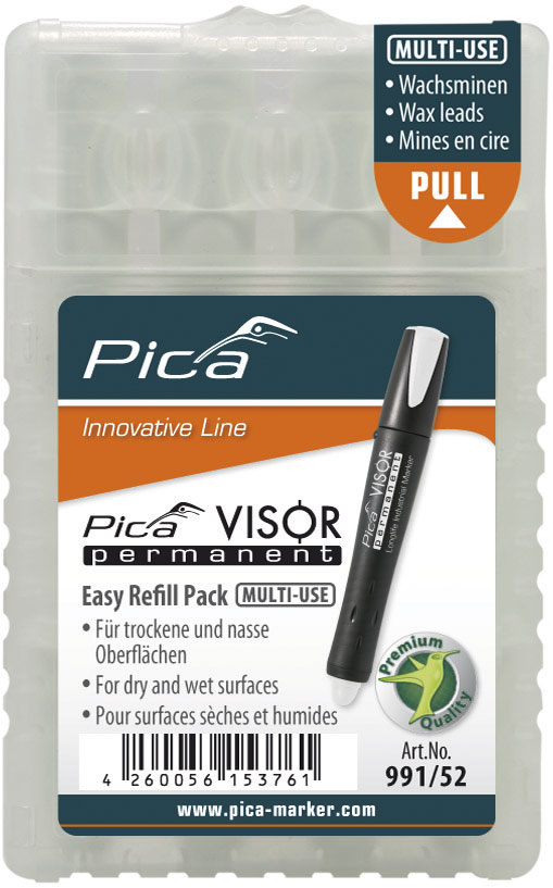 Сменные грифеля, для Pica VISOR permanent Longlife Industrial Marker
