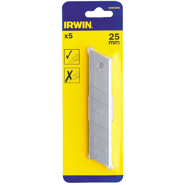 IRWIN Карбон. лезвия с отлам сегментами 25мм (5шт) SNAP-OFF BLADE X5 | 10504558