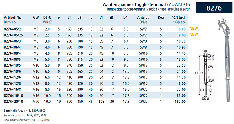 Талрепи з перекидним з'єднанням Талрепи з перекидним з'єднанням