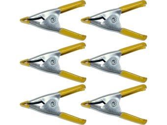 Струбцини "прищіпка" VOREL l= 50 мм, розвід губ- 20 мм зі сталі, 6 шт. [36/144]