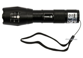 VOREL Ліхтар CREE XP-E світлодіодний ; 5 Вт, 3 режими,280lm, живлення-3ААА батар, Ø= 40мм l=135мм | 
