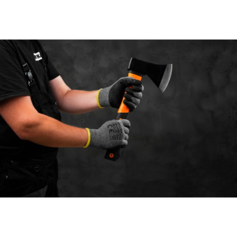 Рукавиці трикотажні з латексним покриттям КВІТКА Recodrag (12 пар, сірі) (110-1201-10)