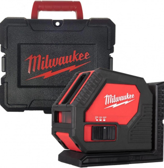 MILWAUKEE Аккумуляторный лазерный нивелир на батарейках AA CLL-C с зелёным лучом | 4933478753