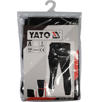 YATO Штани робочі чорні YATO, розм XXL; 9 киш 64%- поліестер, 34%- бавовна, 2%-еластан, відсвічув вс