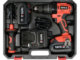 YATO Шуруповерт-дриль безщітков. акумул. Li-Ion YATO: 2x 18 В, 3АГод, крутн.мом.- 75 Нм, патр Ø=1.5-