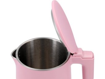 Електрочайник з термостатом з нержавіючої сталі LUND 1,5 л, розовий, 2200 Вт, живл від мережі 230 В