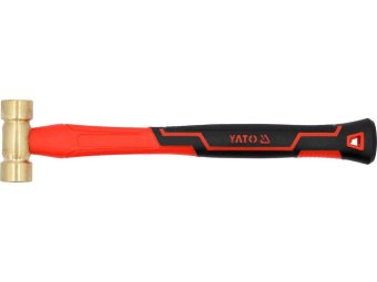 Молоток з мідним обухом YATO m= 300 г, скловолокниста ручка [6/48]
