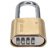 VOREL Замок навісний з кодовим замиканням : латунний корпус- 52х 40 х25 мм, сталева дуга- 56х25х 8 м