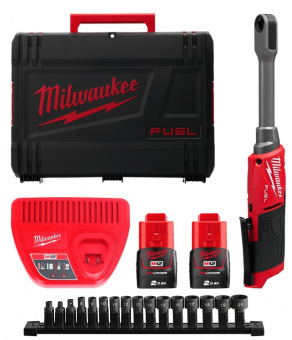 MILWAUKEE Гайкокрут кутовий акум. Hex 14.4мм, M12 FPTR-202X, 81Нм (+ЗП, 2ак.Х2Аг, HDкейс)