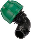 FLO Коліно 90° до водяних пластикових труб з зовн. різьбою 25 мм- 3/4" поліпропіл., для тиску 1 MPa 