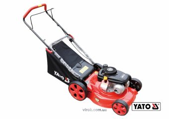 YATO Газонокосарка на 4-х колесах бензинова YATO : 2.2 кВт, 141см³,шир/вис покосу 460/25-75 мм,2800 