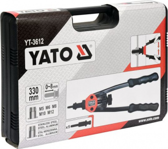 YATO Заклепочник дворучний YATO для нітогайок М5-12 мм, L=330 мм  | YT-3612