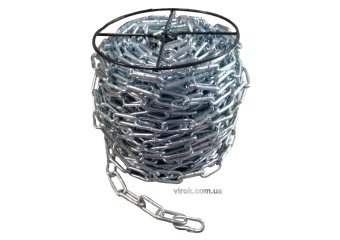 VIROK Ланцюг з короткою ланкою оцинкований ТМ "" DIN 5685A; Ø= 3 мм, 25 кг, l= 160 м ± 1,0% (TR) | 8