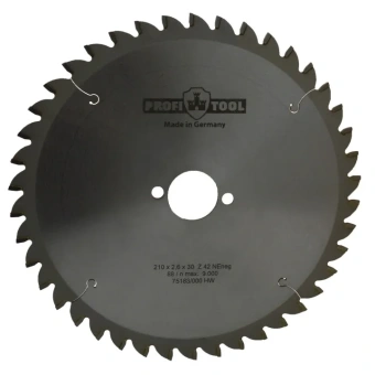 Диск пильный по алюминию 216х3.2х2.6х30 мм, Z=48, форма зуба TFneg, поперечный рез PROFITOOL