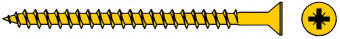 Универсальный шуруп 3,0х50 потайная головка Желтый цинк