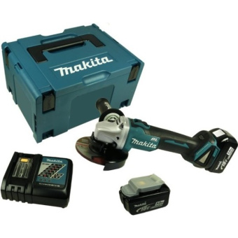 Акумуляторна болгарка Makita DGA504RTJ (18 В, 2х5 А*год, 125 мм)