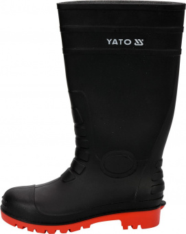 YATO Чоботи ПВХ з металевим носком YATO, розм. 41, l=38см, водонепроникні, хімічностійкі, антистатич