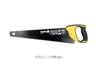 VOREL Ножівка по дереву : L= 450мм, W= 1мм, Тефлонове покриття, 65Mn,Тверд. 50-54 HRC, 7 зуб./1" | 2