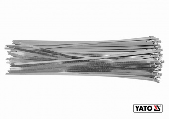 YATO Хомут затискний YATO : смужка- 4.6 х 700 мм з нержавіючої сталі, пак. 100 шт  | YT-70571