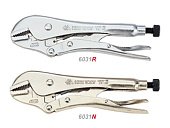 KING TONY Зажим с фиксатором L=185 мм прямой, никель | 6031-07N