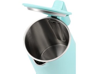 Електрочайник з термостатом з нержавіючої сталі LUND 1,5 л бірюзовий, 2200 Вт, живл від мережі 230 В