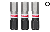 MILWAUKEE Біта SHOCKWAVE, Hex6, 25мм, (3шт)