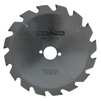 Диск пильный по дереву 210х2.8х1.8х30 мм, Z=16, форма зуба F, продольный рез PROFITOOL ( ПРОФИТУЛ )