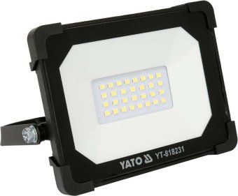 YATO Прожектор з SMD-діодним випромінювачем YATO: 20 Вт, 230В, 1900 Лм, 30 діодів, 140 x124.5x 32 мм