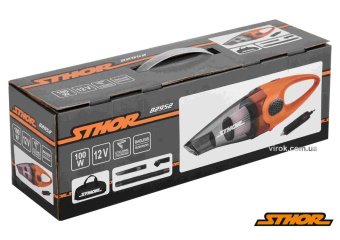 STHOR Порохотяг автомобільний : 12 В, 100 Вт, фільтр HEPA, кабель- 3 м + насадки, сумка  | 82952