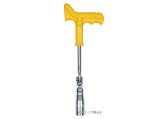 VOREL Ключ до свічок двигунів шарнірний : М16, пластикова ручка, l= 260 мм  | 57220