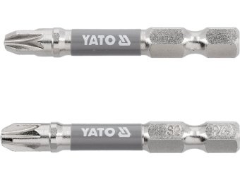 Насадка викруткова YATO PZ3 х 50мм. HEX 1/4", покрита нікелем, 2шт.[10]