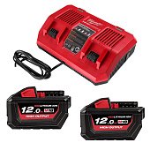 MILWAUKEE Энергокомплект M18 HNRGO3-122 (HВ12 2шт; з/у M18 DFC) Kit Outdoor IN2 | 4932492935