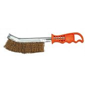 VOREL Щітка дротяна ручна : латунний дріт, пластикова ручка  | 06965