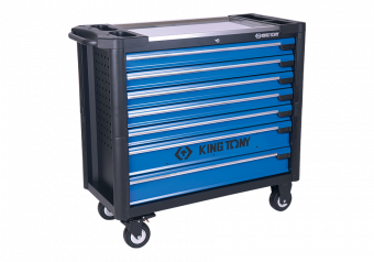 KING TONY Тумба инструментальная 7 полочная с бампером экстра большая 1020 x 460 x 976 | 87G33-7B-KB