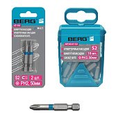 Викрутні насадки S2, PZ2, 50мм, 2 шт Berg | 47-126