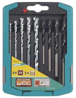 Wolfcraft комбинированный набор сверл  // 7115000