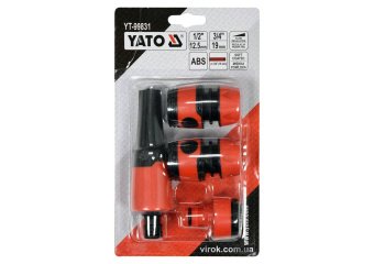 YATO Зрошувач прямий YATO з набором з'єднань 1/2", 3/4", ABS-пластик, 4 шт  | YT-99831