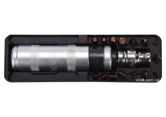 YATO Викрутка реверсивна ударна YATO: L= 160 мм, з магнітними насадками, комплект 15 Од.  | YT-28015