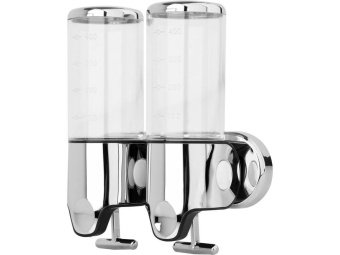 Дозатор рідкого мила настінний FALA  500 мл, з ПВХ, хромований, 241x100x122 мм [24]