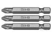STHOR Насадка викруткова : Pozidriv PZ2 x 50 мм, HEX 1/4", Cr-V, 3 шт (DW) | 65476