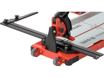 Плиткоріз ручний YATO з 1 напрямною, L= 130cм, 2 різця Ø= 22x6x6 мм, макс. товщина- 14мм, кут- 0-60°