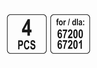LUND Насадки для парових очисників 67200, 67201 : 4 шт  | 67202