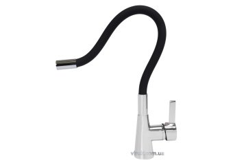 FALA Змішувач води "FLEXIBLE" для раковини з гнучкою чорною лійкою  | 75705