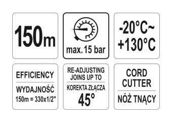 YATO Нитка ущілювальна різьбових сполучень YATO, l= 150 м, для тиску ≤ 15 Bar, в капсулі  | YT-29222