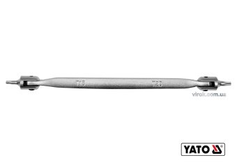 YATO Ключ TORX 2-сторонній на шарнірах YATO : Т15 х Т20, L= 202 мм, Cr-V (DW) | YT-05311